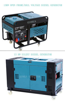 13kw Luftgekühlter 2-Zylinder-Diesel-Portable-Generator 4 Schlag mit individueller Anfrage