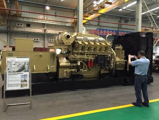 Jichai 1000kw Gasgenerator 1200GF-T Motor Modell H16V190zdt an der Kolbenspalte 16V190