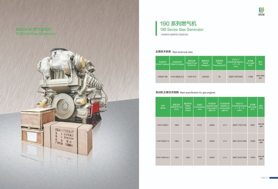 1000kw Jichai Chidong H16V190zlt2-2 Erdgasgenerator für individuelle Anforderungen