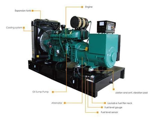 500 kVA Wasserkohlter Erdgasgenerator 400/230V 4566*2040*2195mm